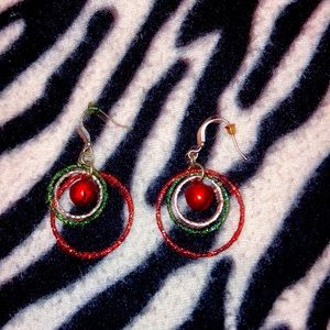 Christmas dangling earrings